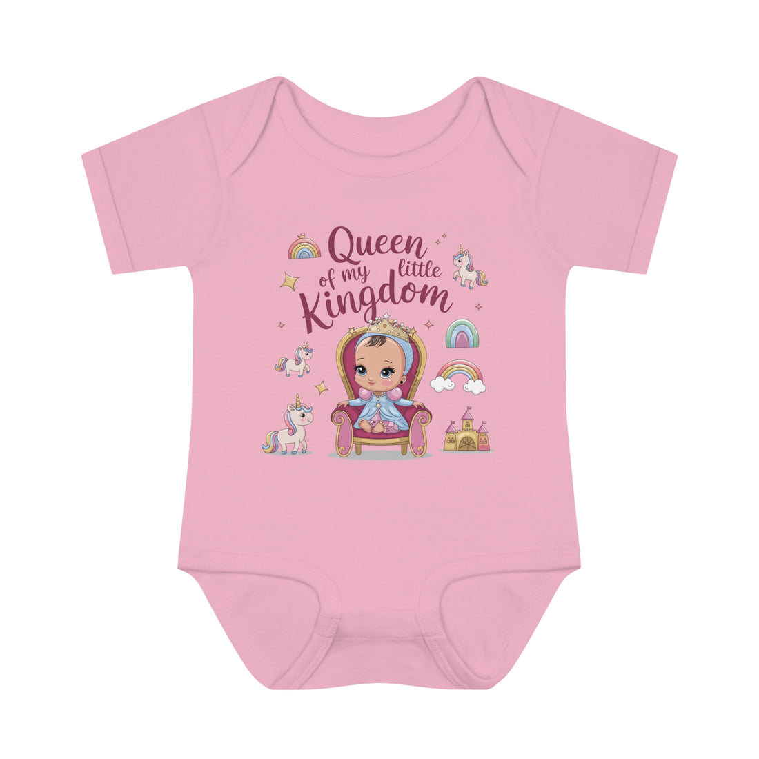 "Queen of my little kingdom" Infant Baby Rib Bodysuit