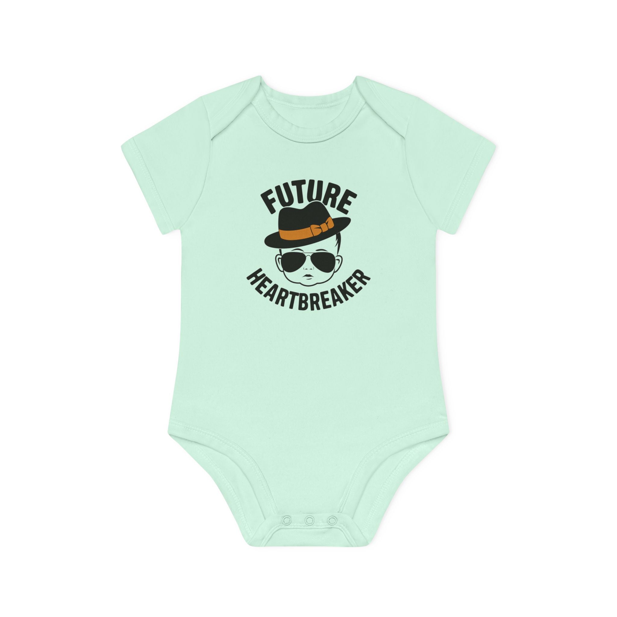 "Future heartbreaker" Baby Organic Short Sleeve Bodysuit
