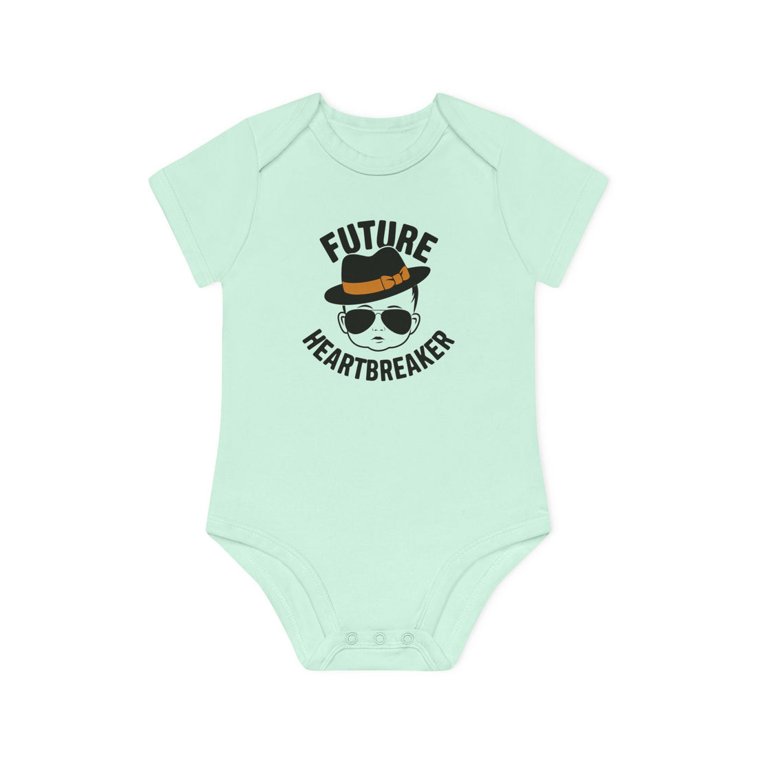 "Future heartbreaker" Baby Organic Short Sleeve Bodysuit