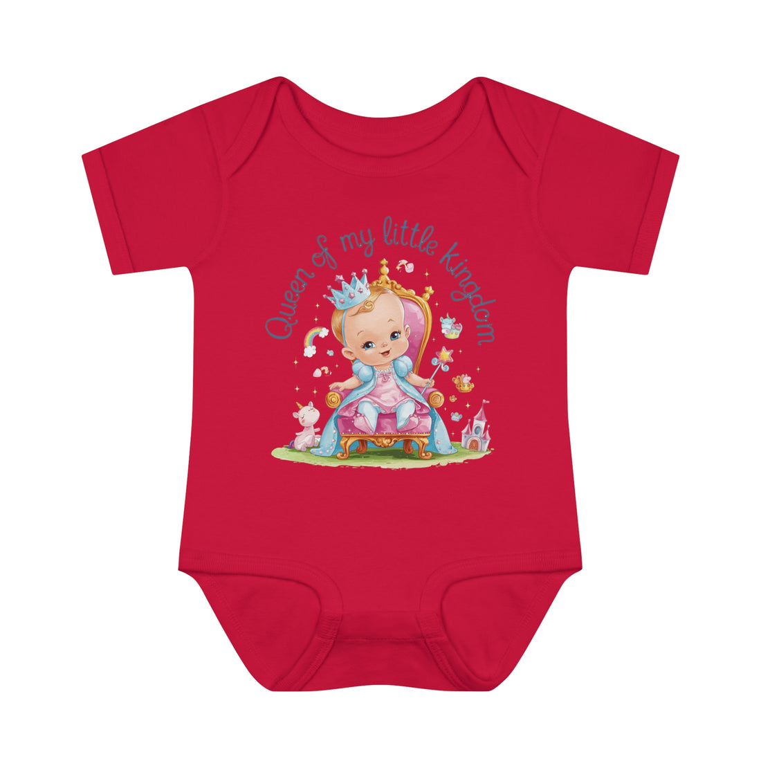 "Queen of my little kingdom" Infant Baby Rib Bodysuit