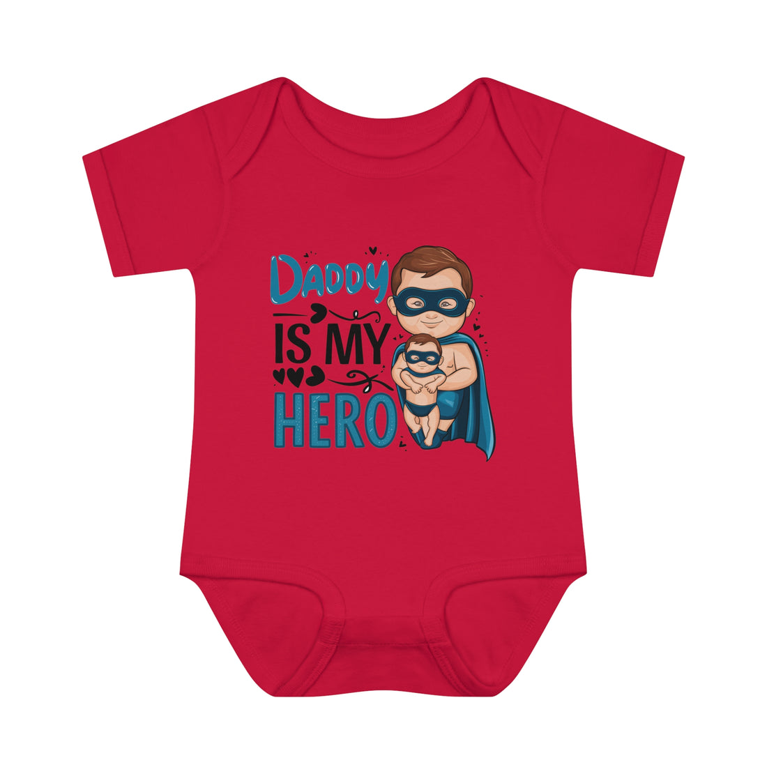 "Daddy is my hero" Infant Baby Rib Bodysuit