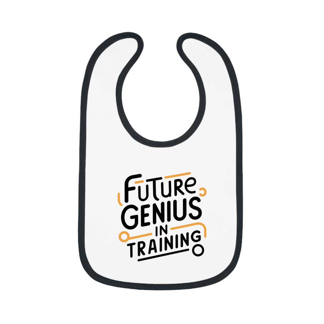 "Future genius in training" Baby Contrast Trim Jersey Bib