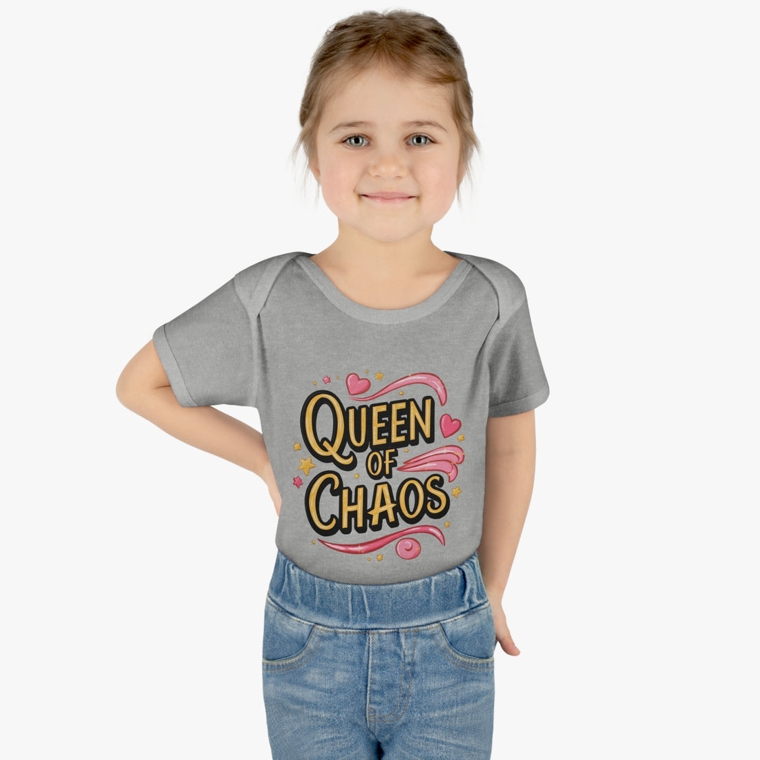 "Queen of chaos" Infant Baby Rib Bodysuit