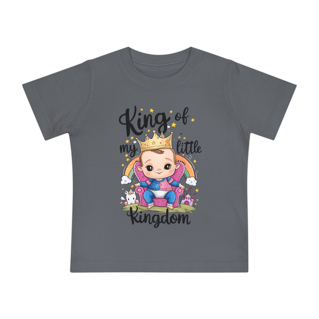 "King of my little kingdom" Baby Short Sleeve T-Shirt