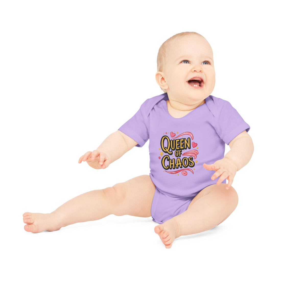 "Queen of chaos" Baby Organic Short Sleeve Bodysuit