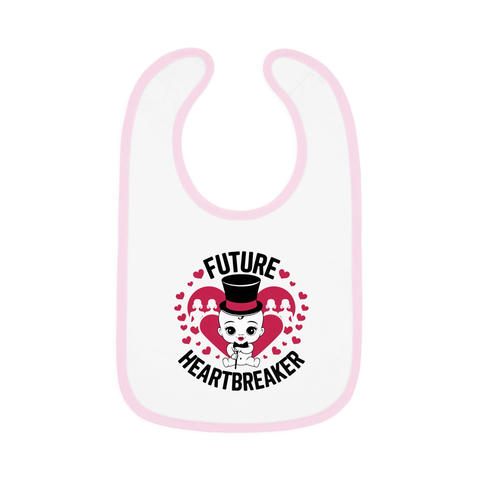 "Future heartbreaker" Baby Contrast Trim Jersey Bib
