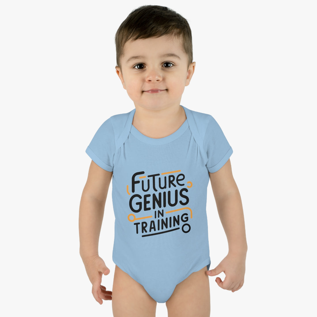 "Future genius in training" Infant Baby Rib Bodysuit