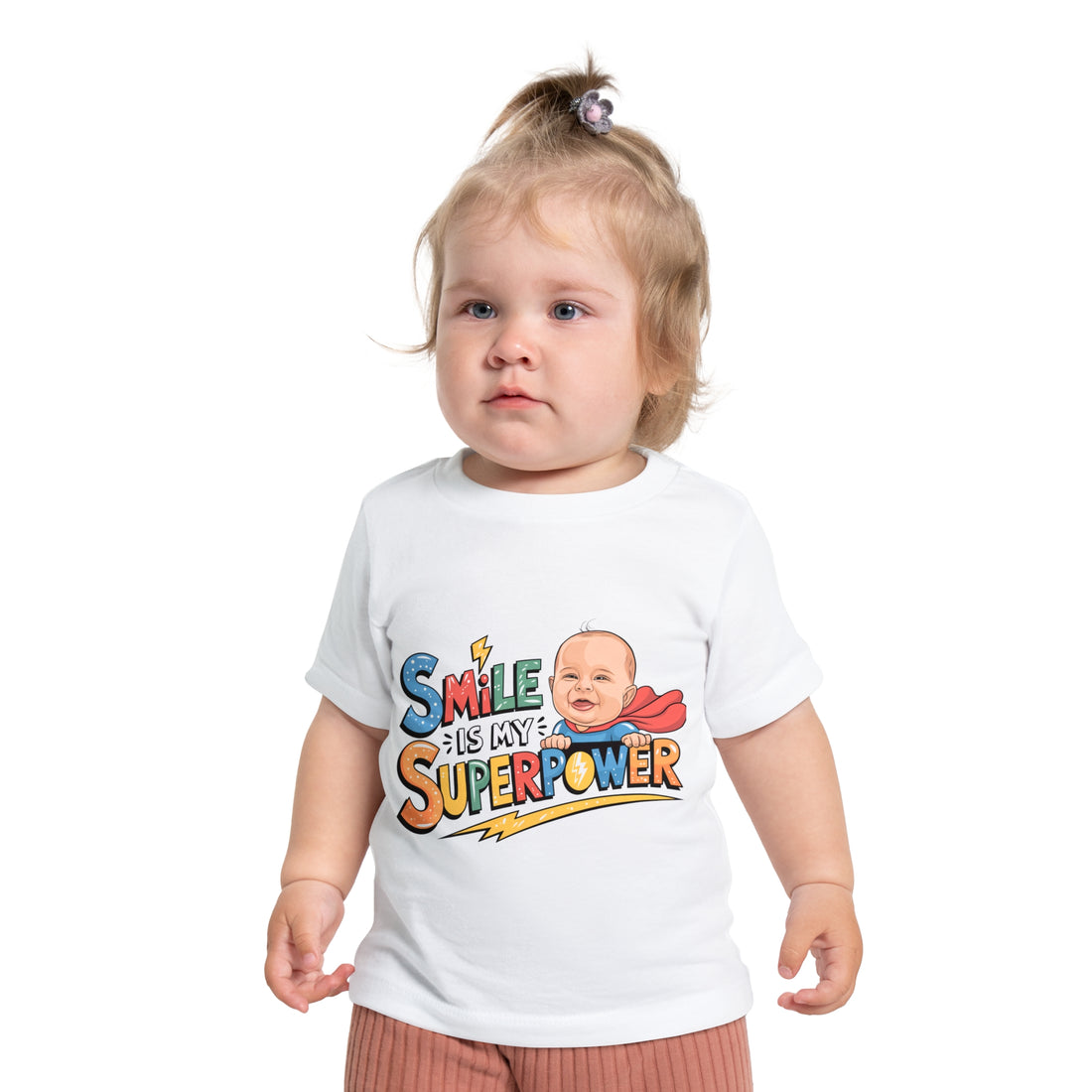 "Smile is my superpower" Baby Short Sleeve T-Shirt