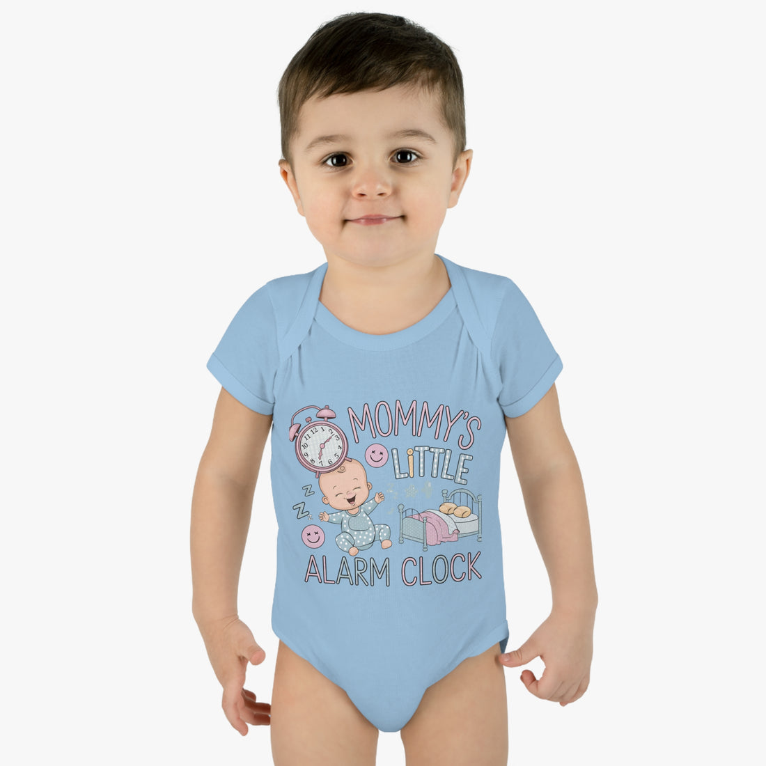 "Mommy's little alarm clock" Infant Baby Rib Bodysuit