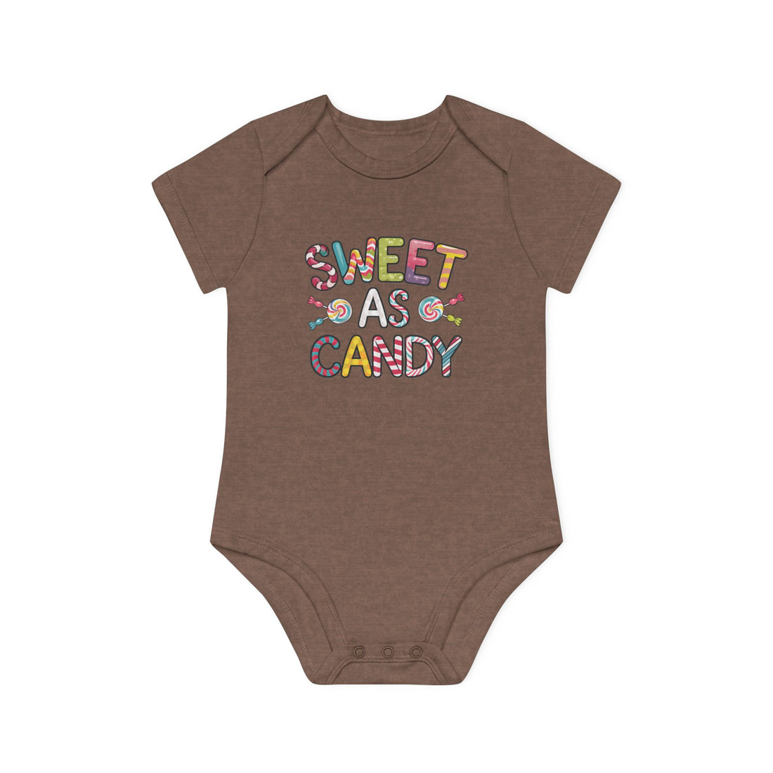 "Sweet as candy" Baby Organic Short Sleeve Bodysuit