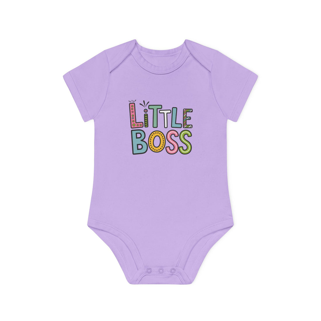 "Little boss" Baby Organic Short Sleeve Bodysuit