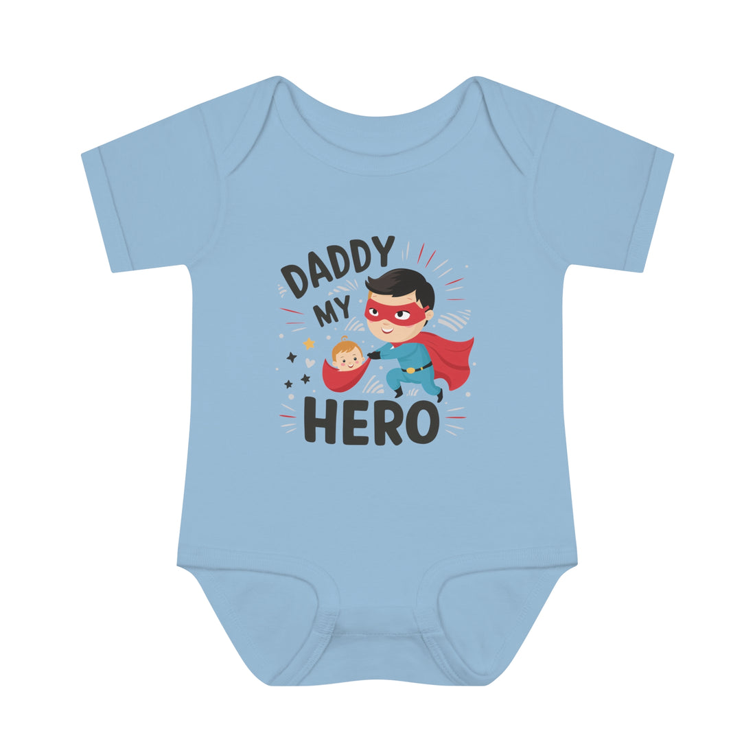 "Daddy is my hero" Infant Baby Rib Bodysuit