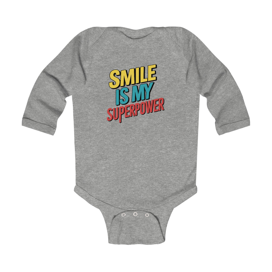 "Smile is my superpower" Infant Long Sleeve Bodysuit