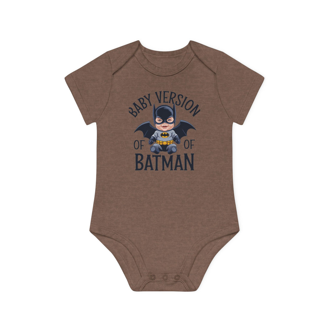 "Baby version of batman" Baby Organic Short Sleeve Bodysuit