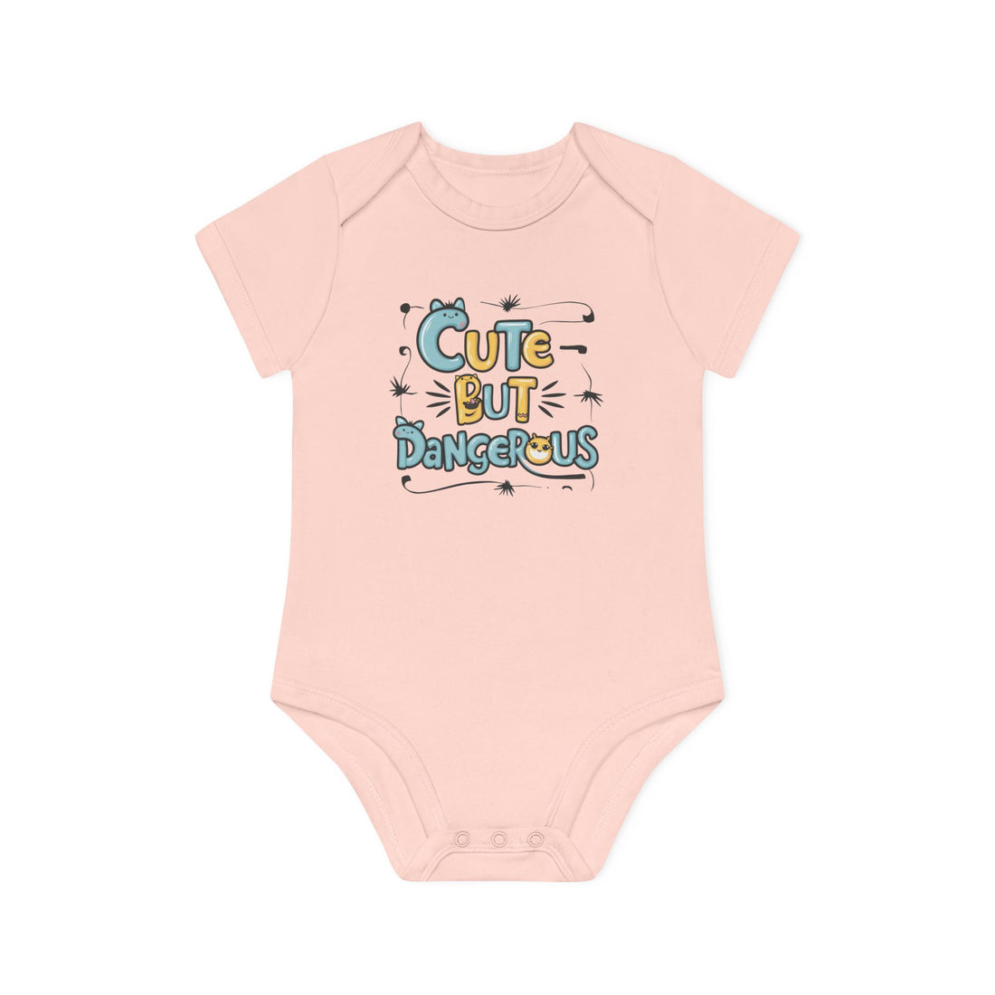 "Cute but dangerous" Baby Organic Short Sleeve Bodysuit