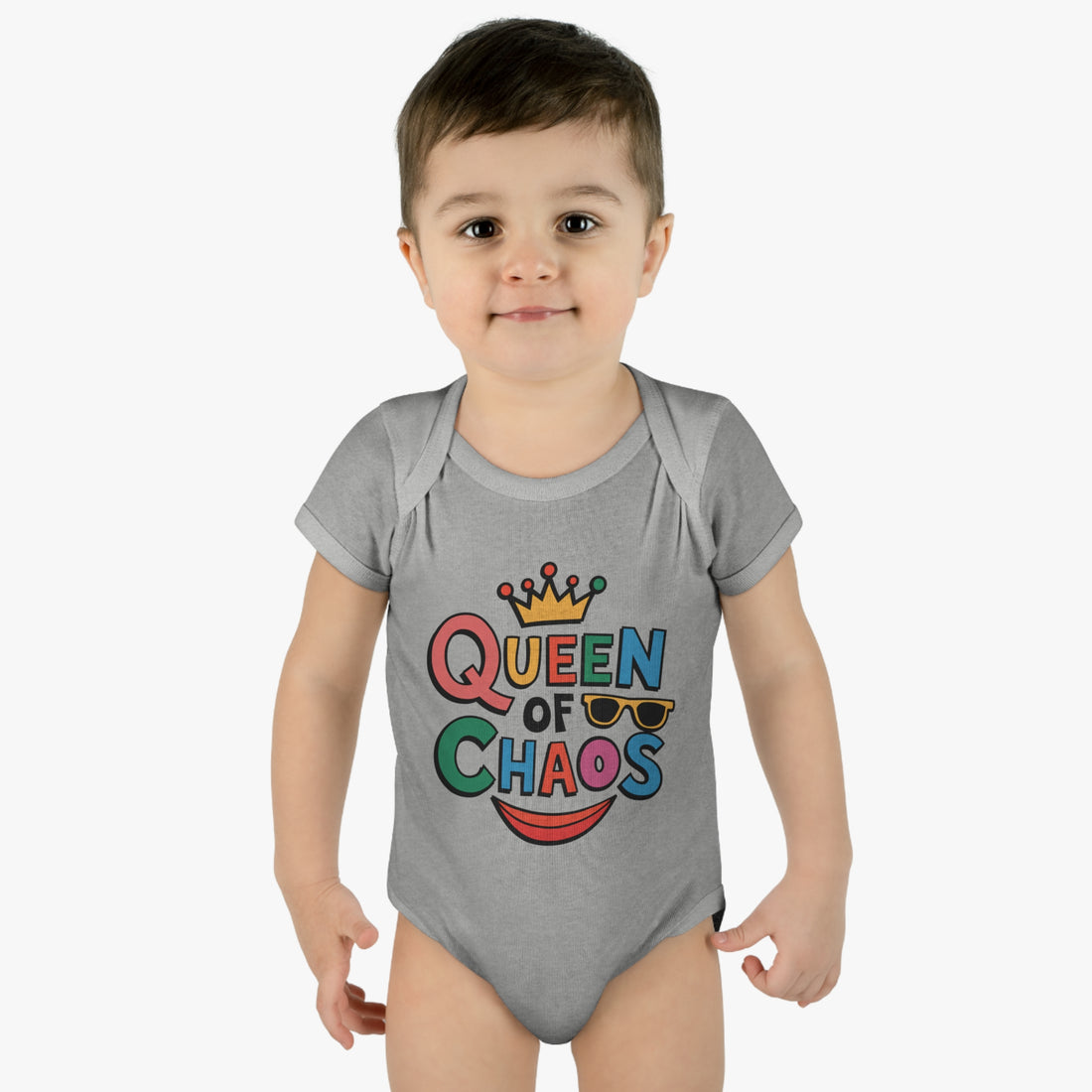 "Queen of chaos" Infant Baby Rib Bodysuit