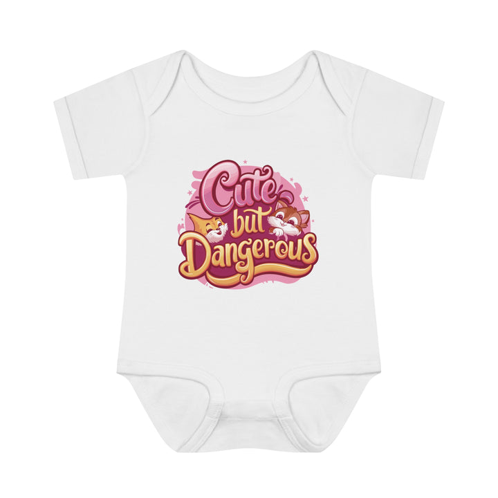 "Cute but dangerous" Infant Baby Rib Bodysuit