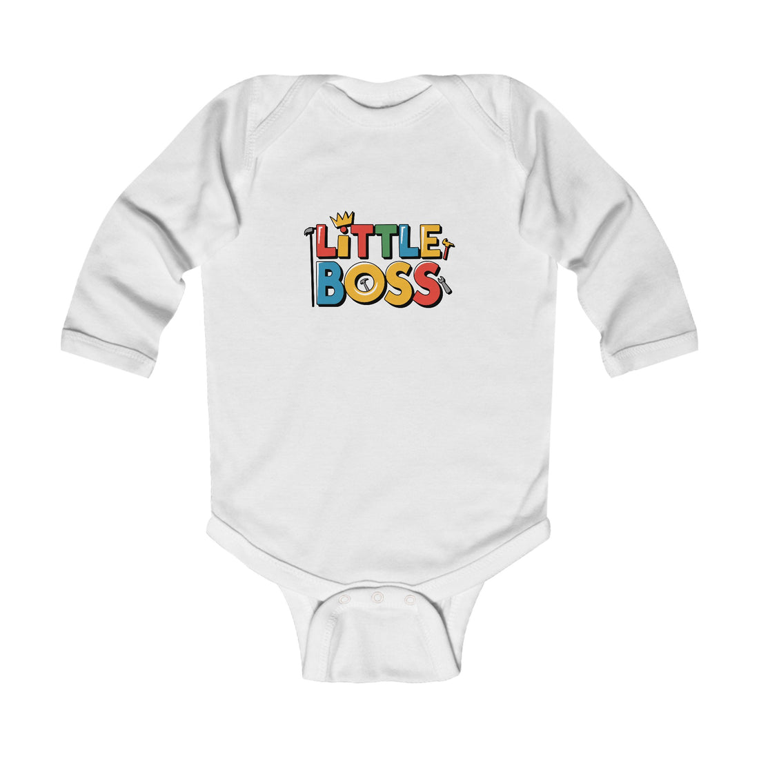 "Little boss" Infant Long Sleeve Bodysuit