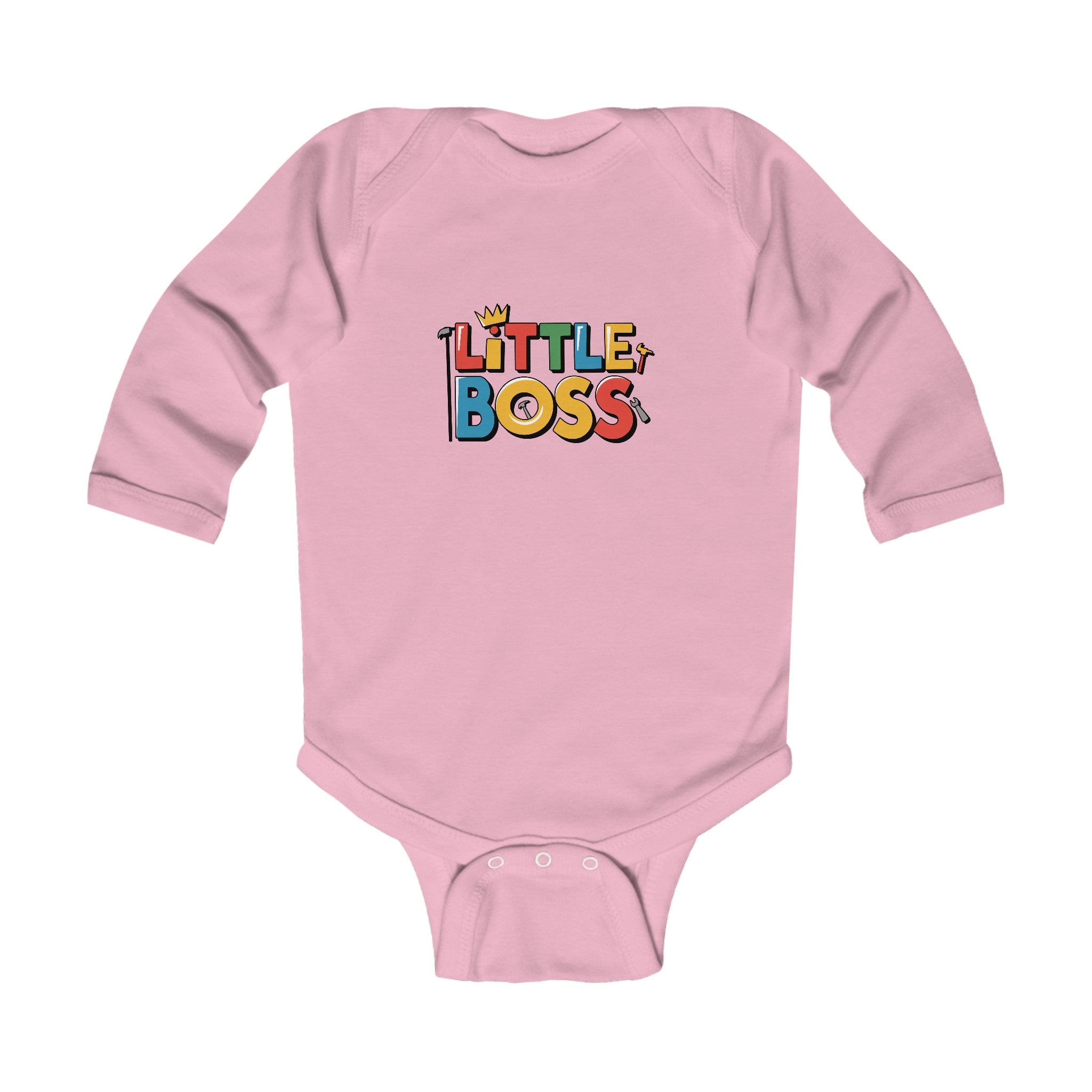 "Little boss" Infant Long Sleeve Bodysuit