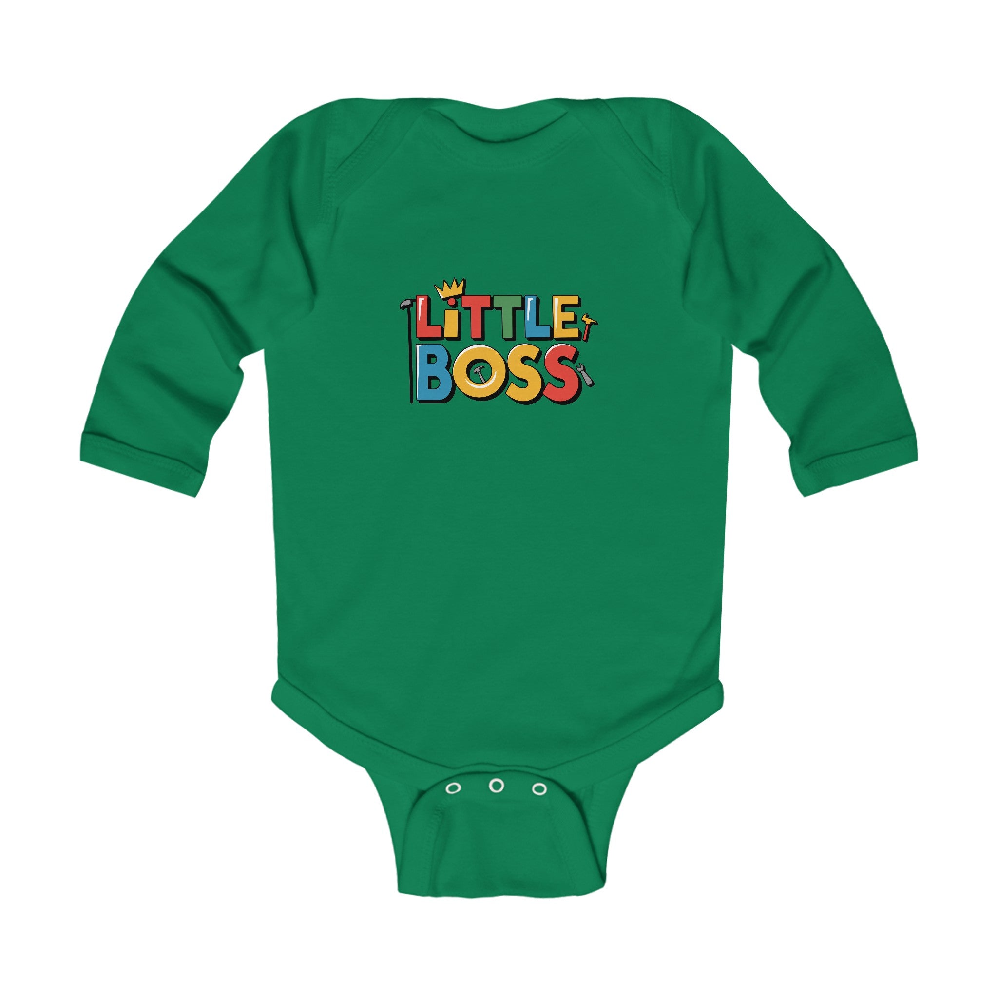 "Little boss" Infant Long Sleeve Bodysuit