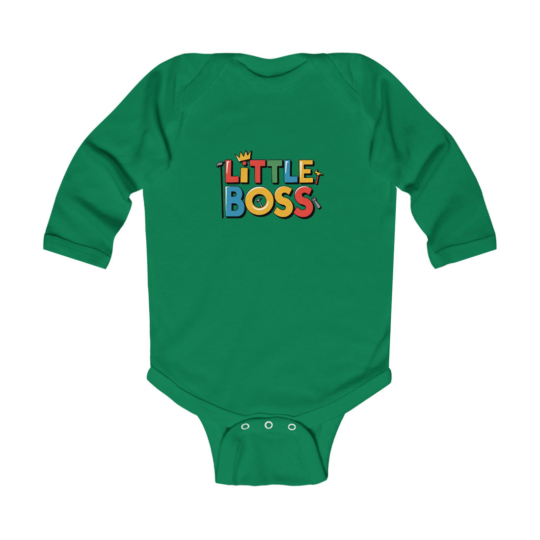 "Little boss" Infant Long Sleeve Bodysuit