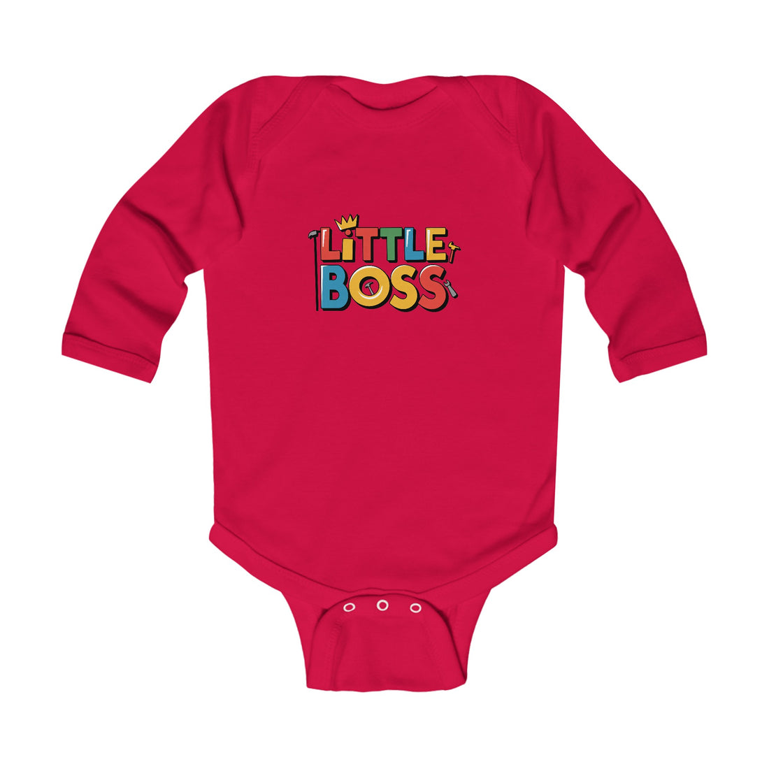 "Little boss" Infant Long Sleeve Bodysuit