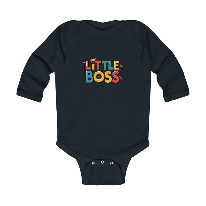 "Little boss" Infant Long Sleeve Bodysuit