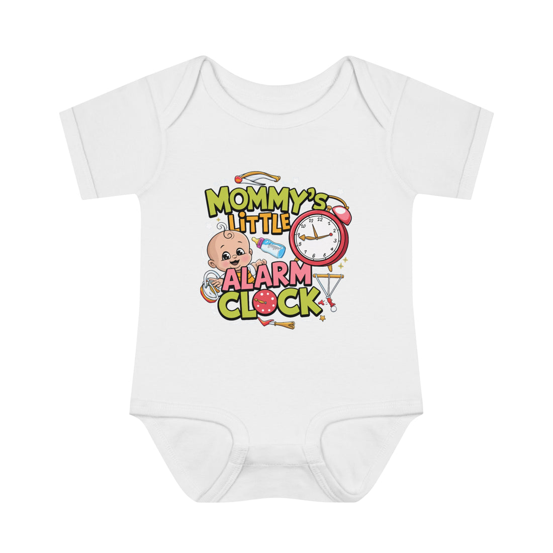 "Mommy's little alarm clock" Infant Baby Rib Bodysuit