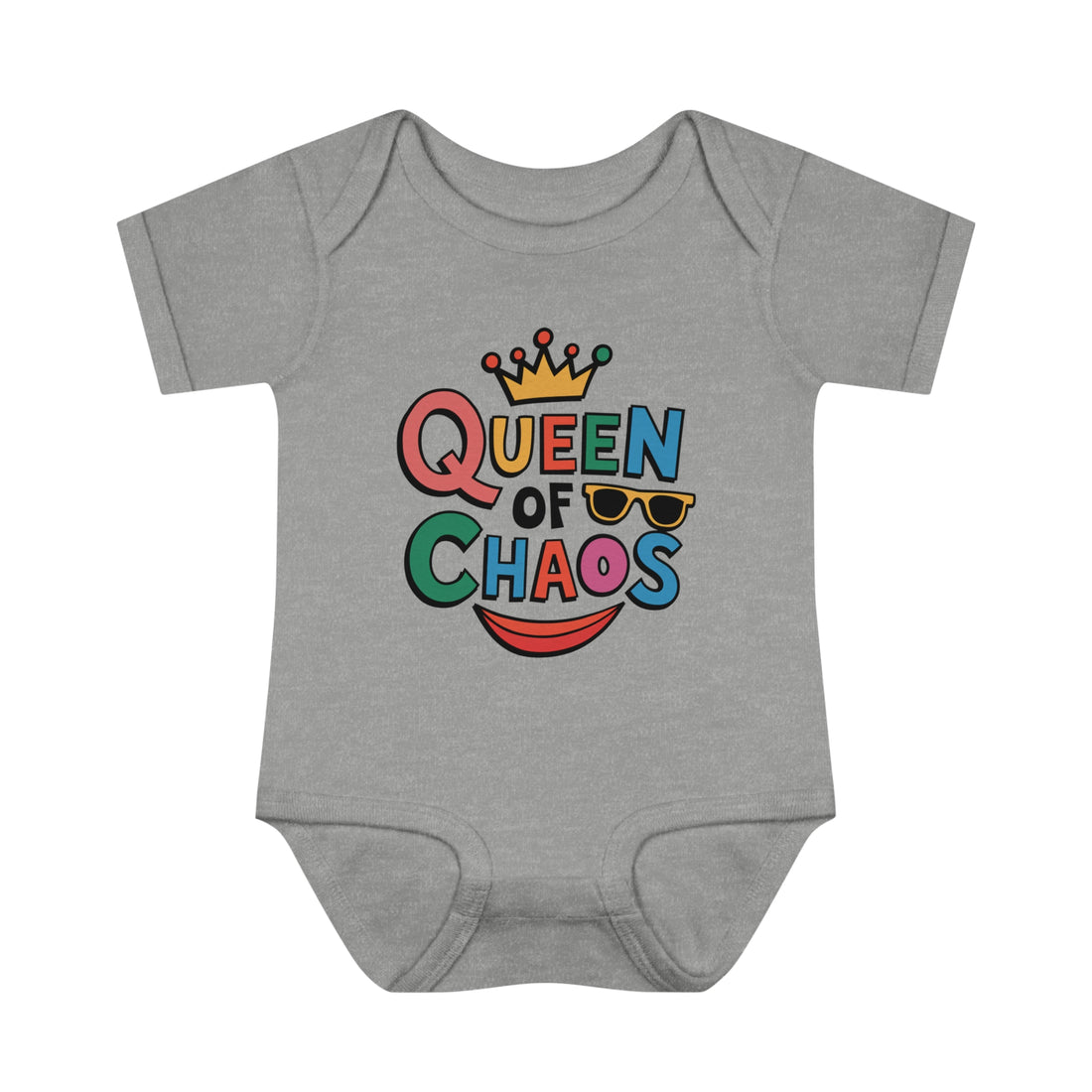 "Queen of chaos" Infant Baby Rib Bodysuit