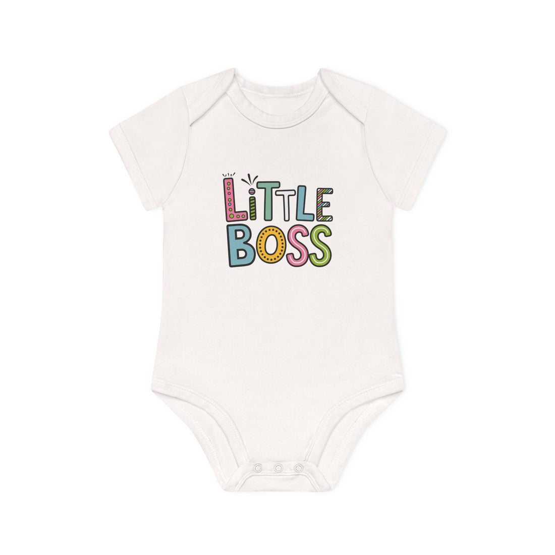 "Little boss" Baby Organic Short Sleeve Bodysuit