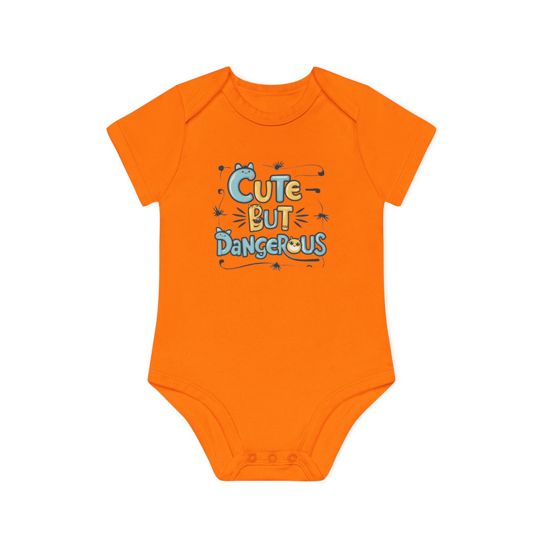 "Cute but dangerous" Baby Organic Short Sleeve Bodysuit