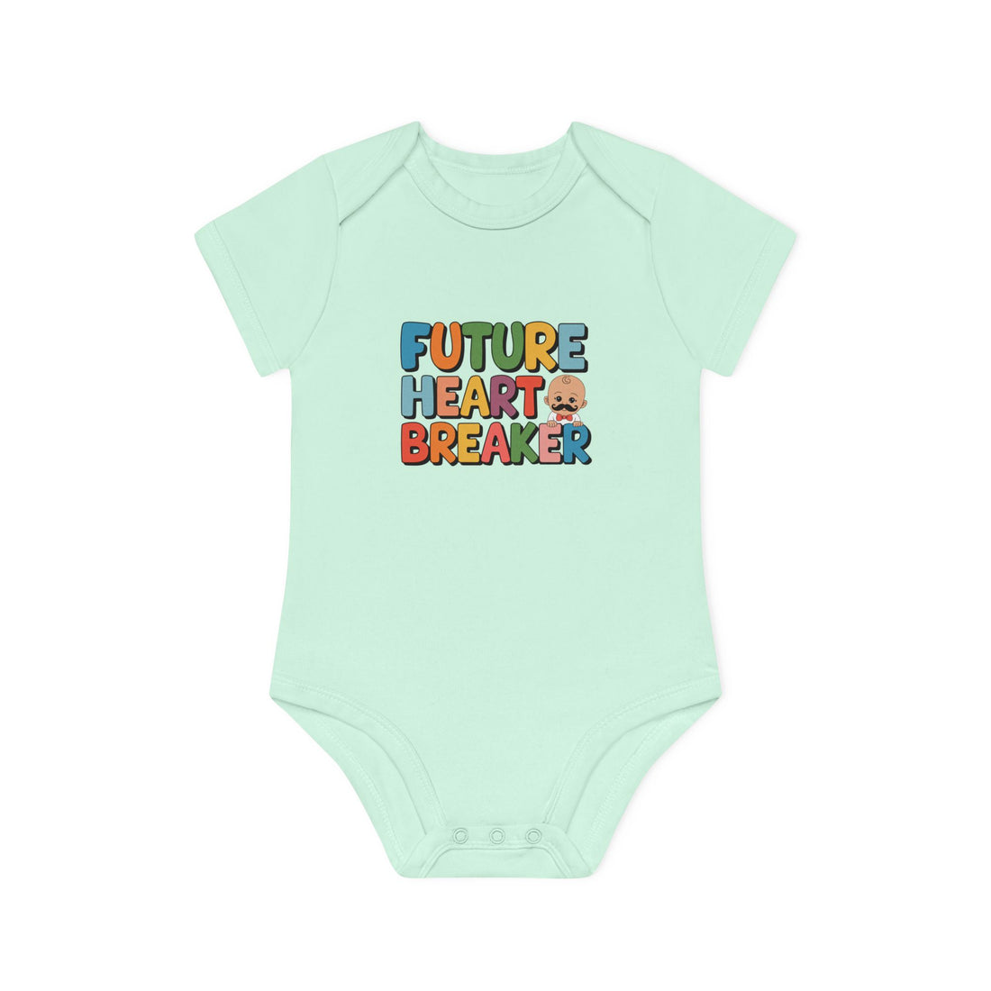 "Future heartbreaker" Baby Organic Short Sleeve Bodysuit