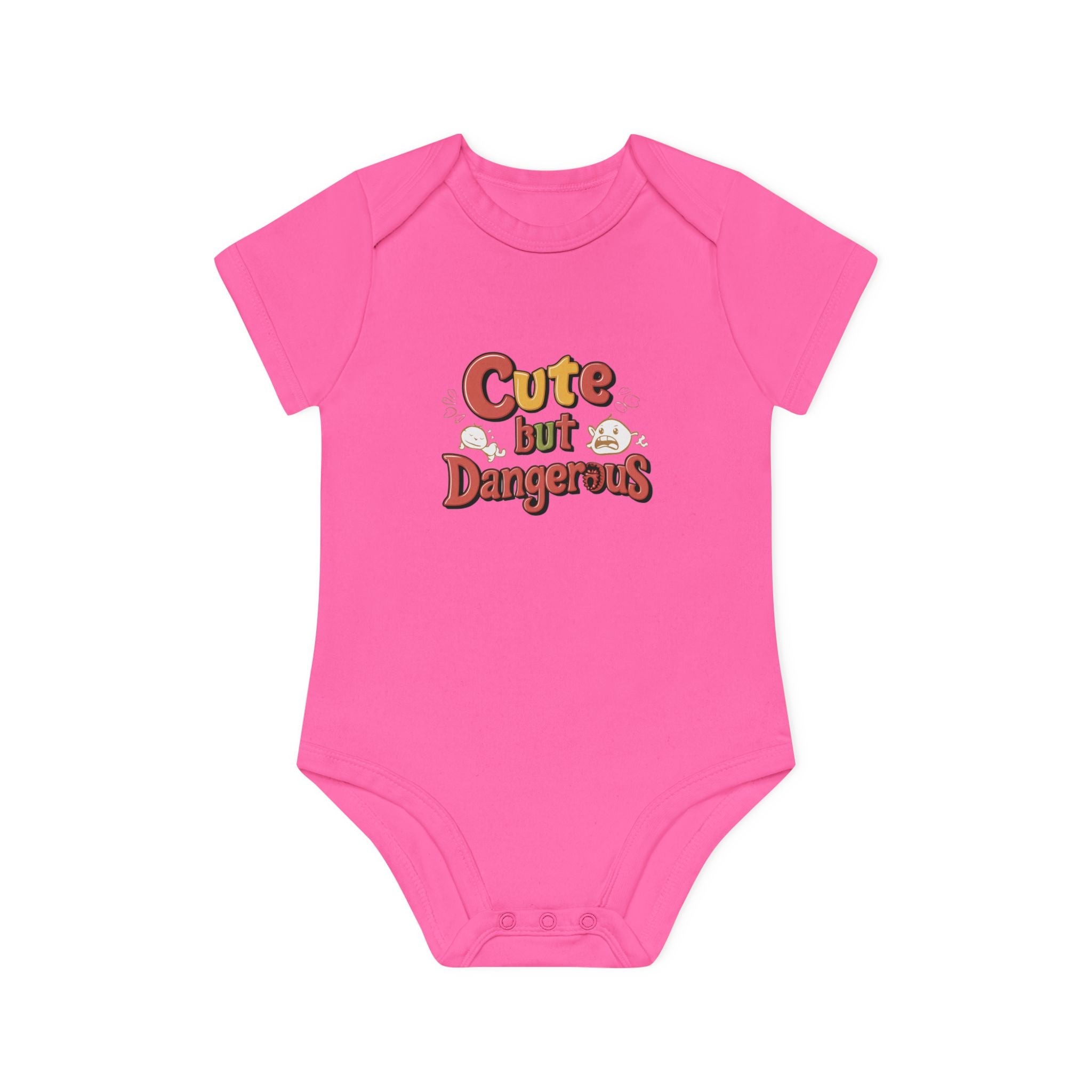 "Cute but dangerous" Baby Organic Short Sleeve Bodysuit