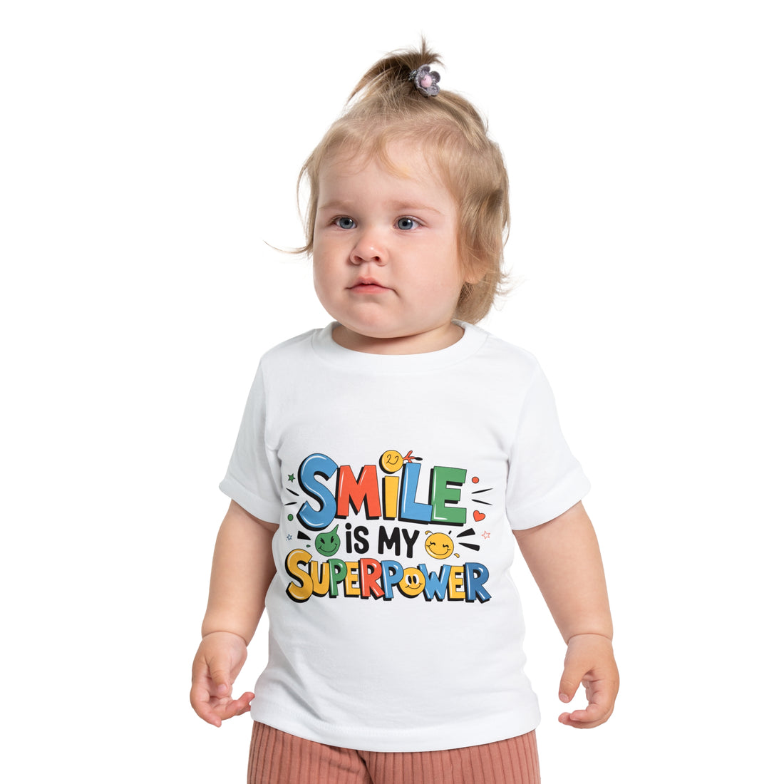 "Smile is my superpower" Baby Short Sleeve T-Shirt