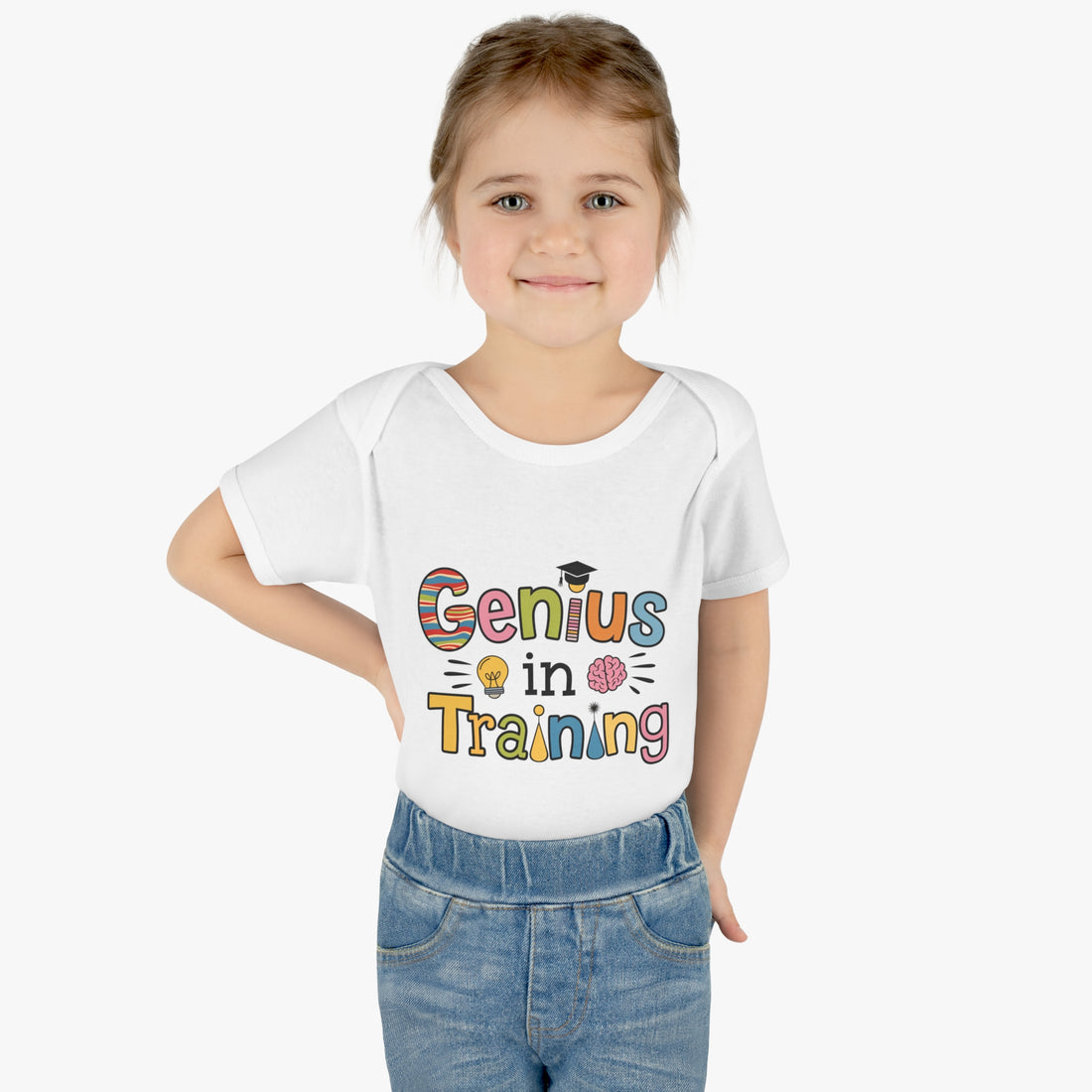 "Genius in training" Infant Baby Rib Bodysuit