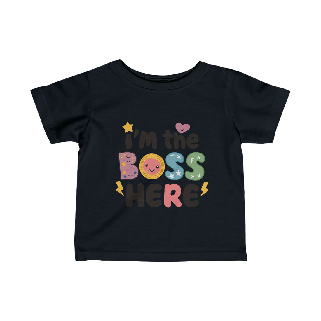 "I'm the boss here" Infant Fine Jersey Tee