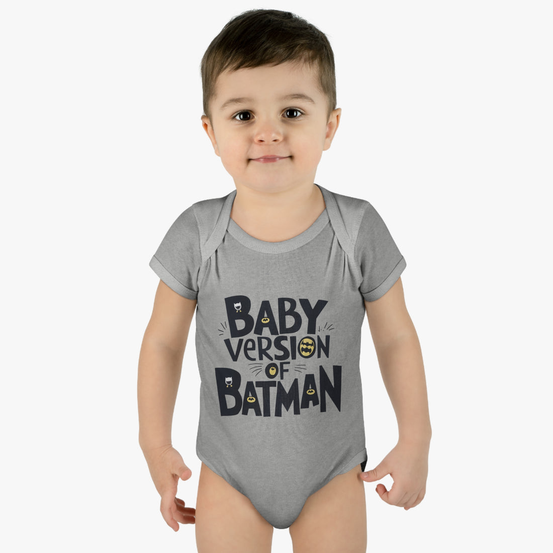 "Baby version of batman" Infant Baby Rib Bodysuit