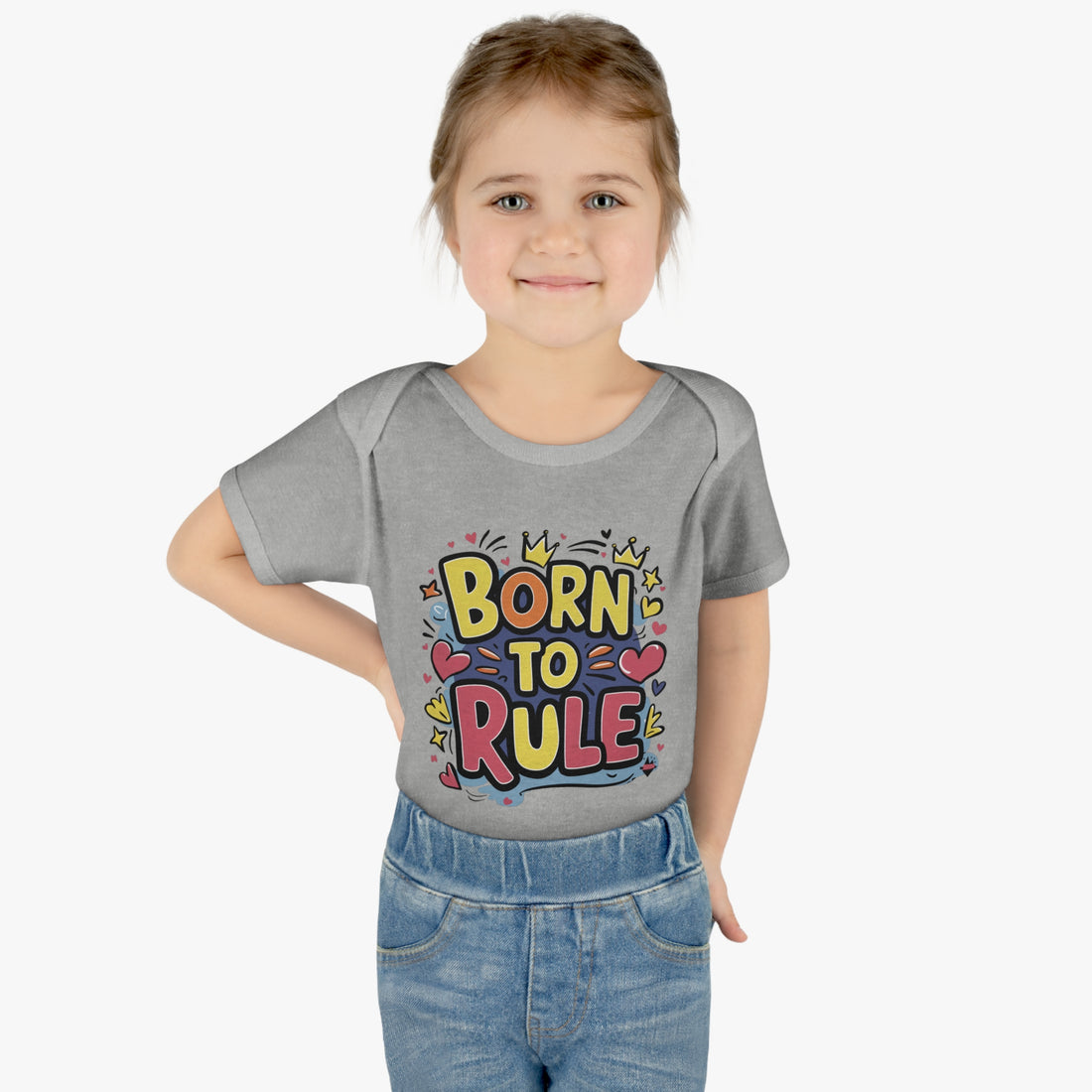 "Born to rule" Infant Baby Rib Bodysuit