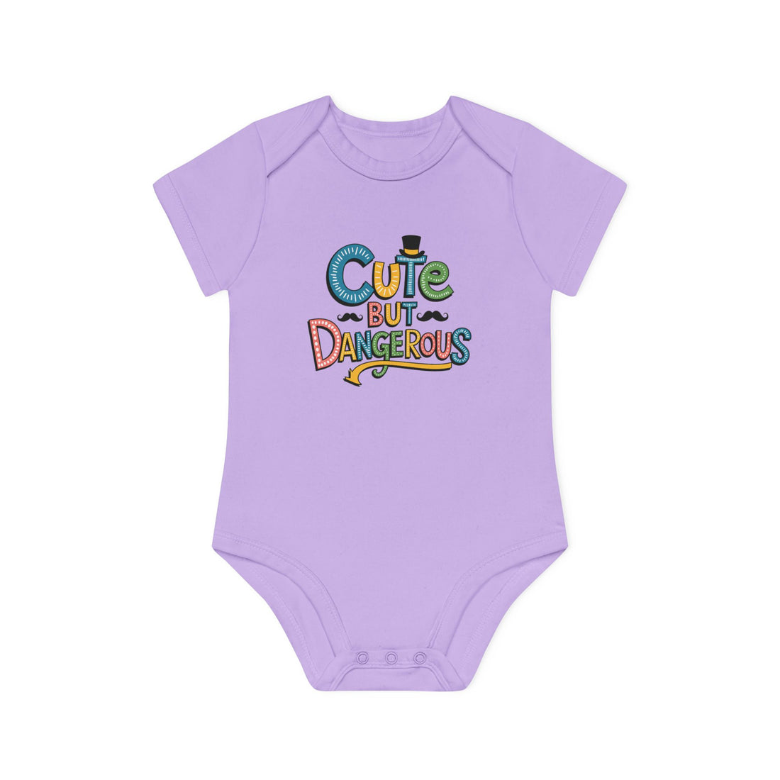 "Cute but dangerous" Baby Organic Short Sleeve Bodysuit