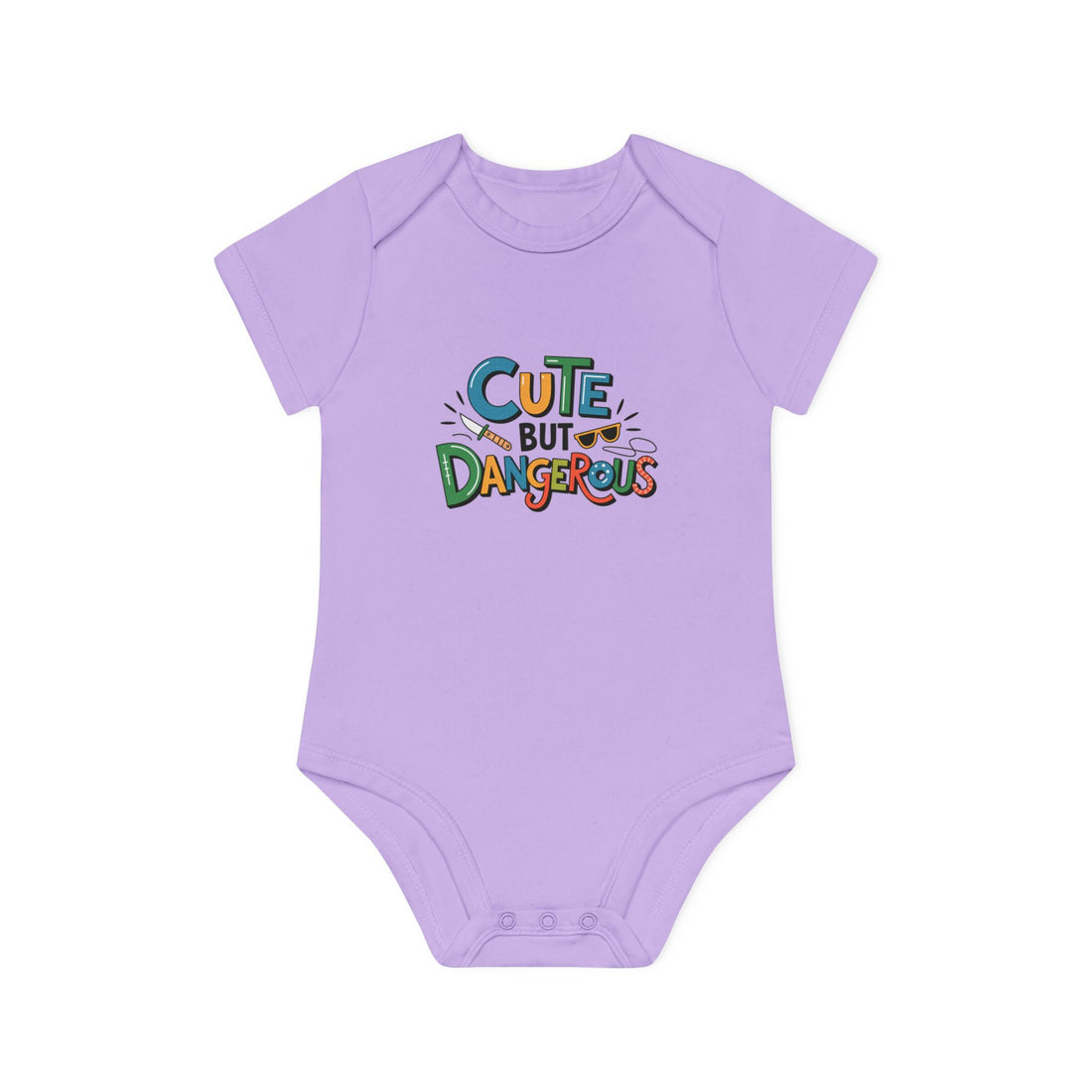 "Cute but dangerous" Baby Organic Short Sleeve Bodysuit