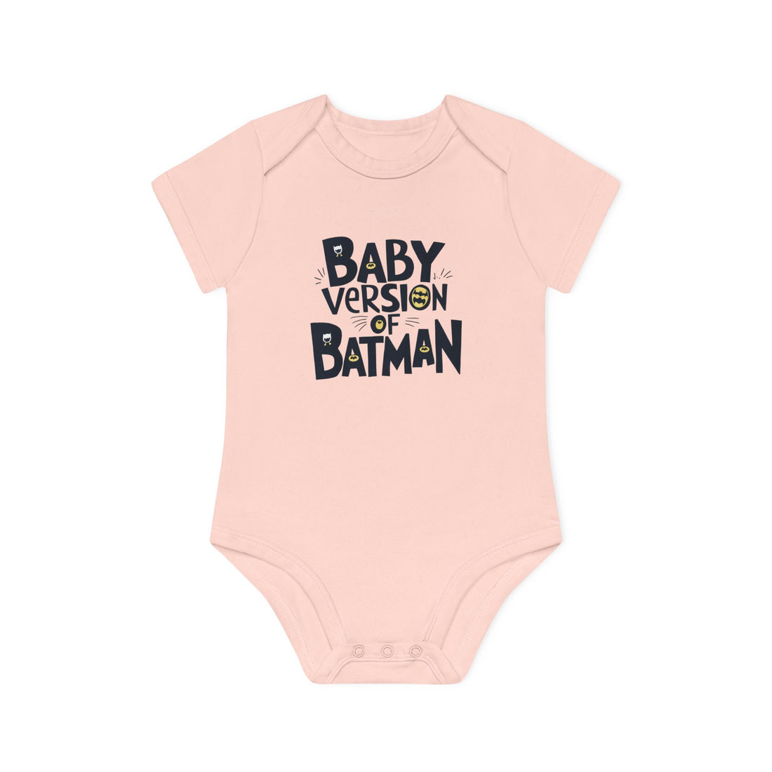 "Baby version of batman" Baby Organic Short Sleeve Bodysuit