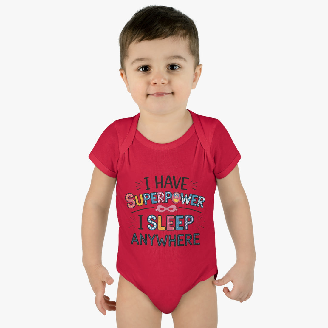 "I have superpower, I sleep anywhere" Infant Baby Rib Bodysuit