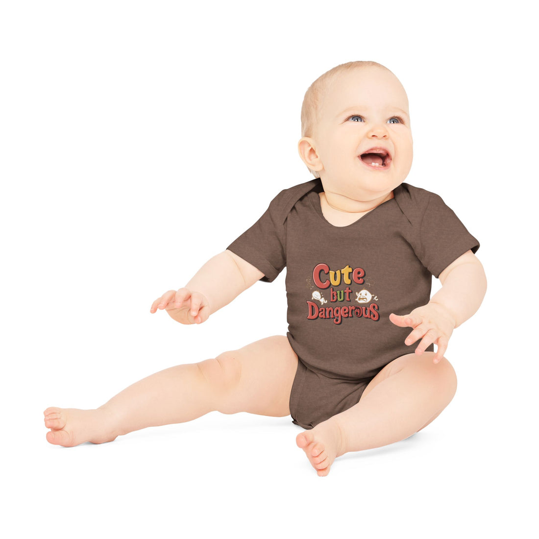 "Cute but dangerous" Baby Organic Short Sleeve Bodysuit