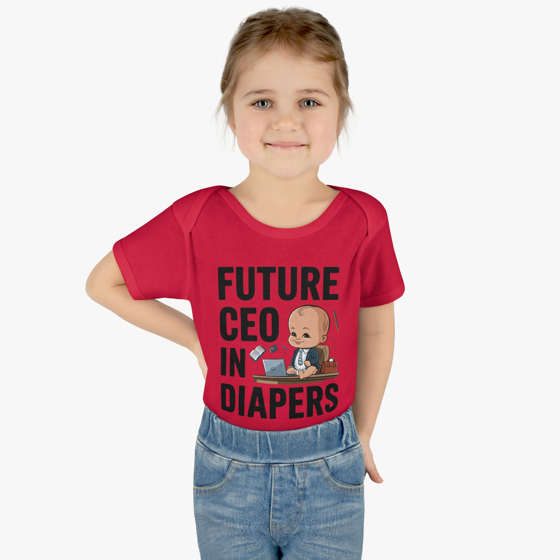 "Future CEO in diapers" Infant Baby Rib Bodysuit