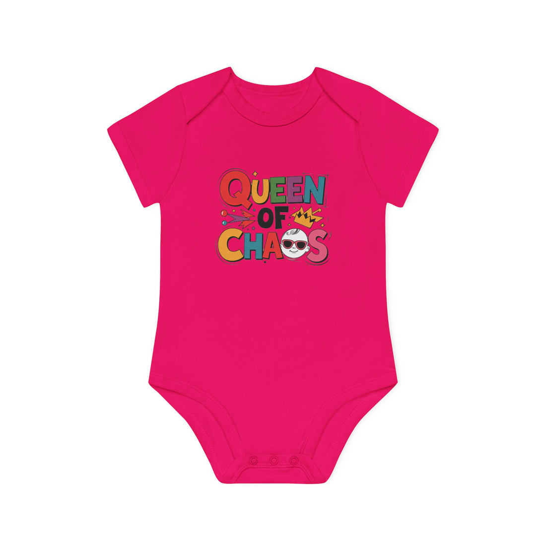 "Queen of chaos" Baby Organic Short Sleeve Bodysuit