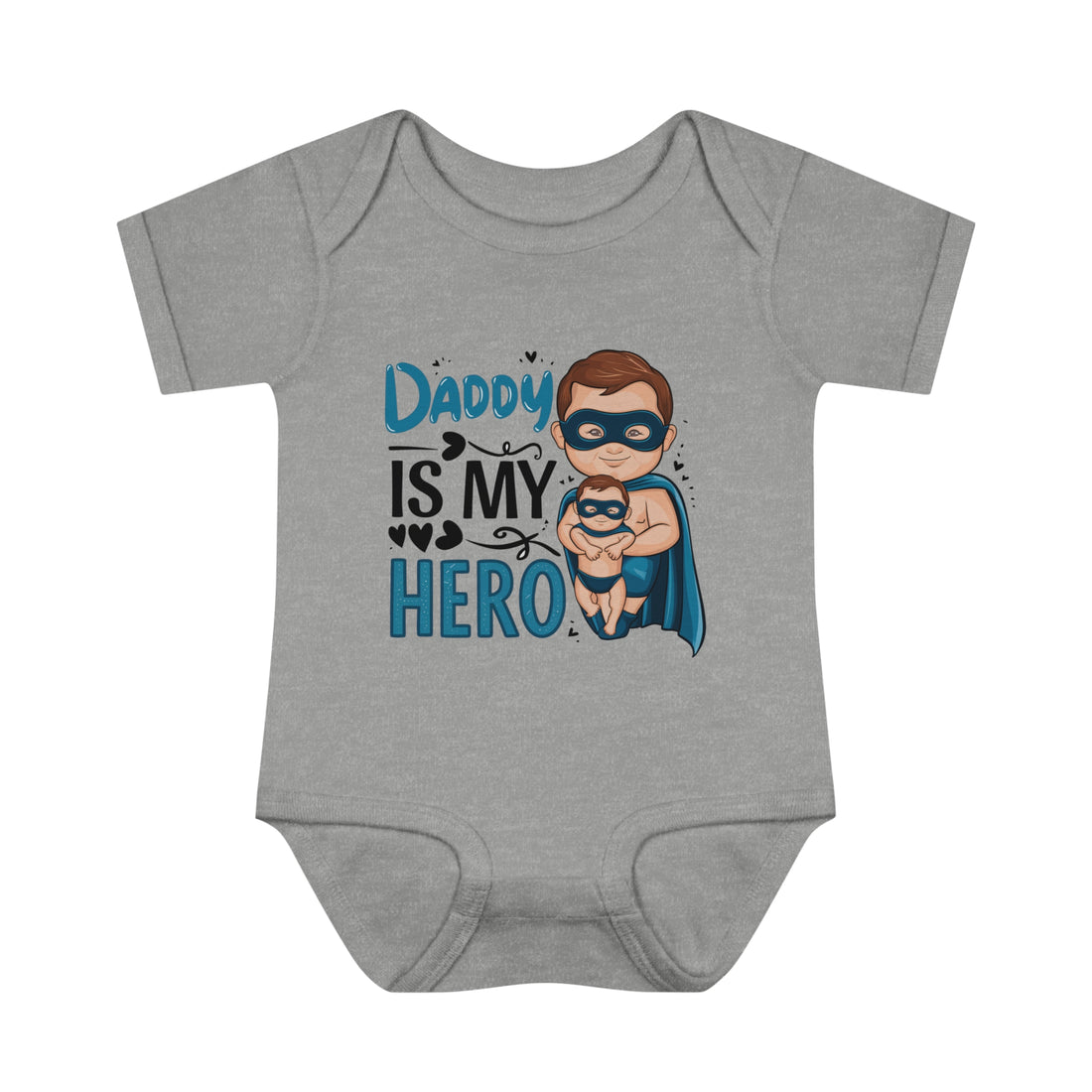 "Daddy is my hero" Infant Baby Rib Bodysuit