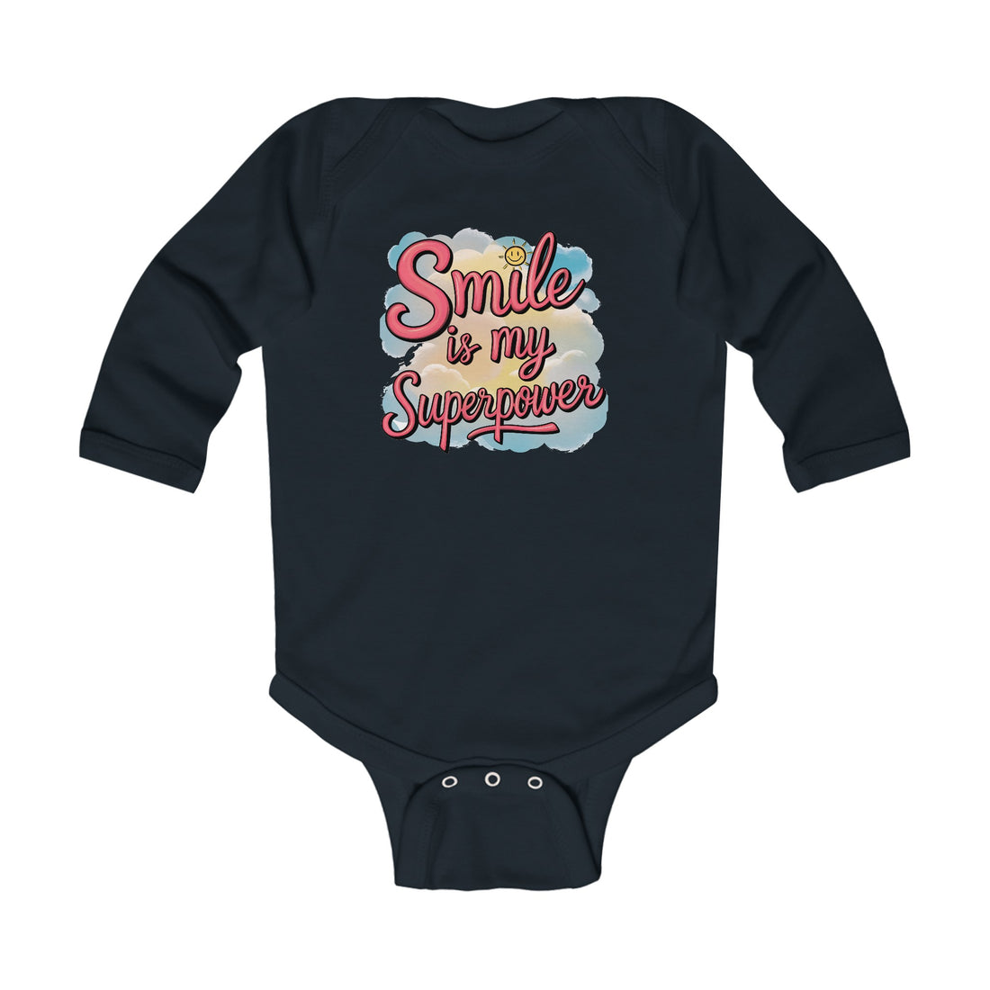 "Smile is my superpower" Infant Long Sleeve Bodysuit