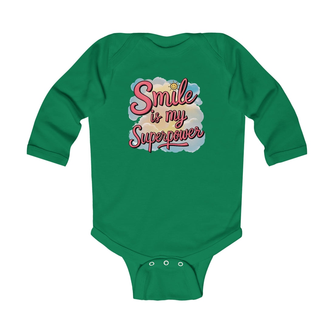 "Smile is my superpower" Infant Long Sleeve Bodysuit