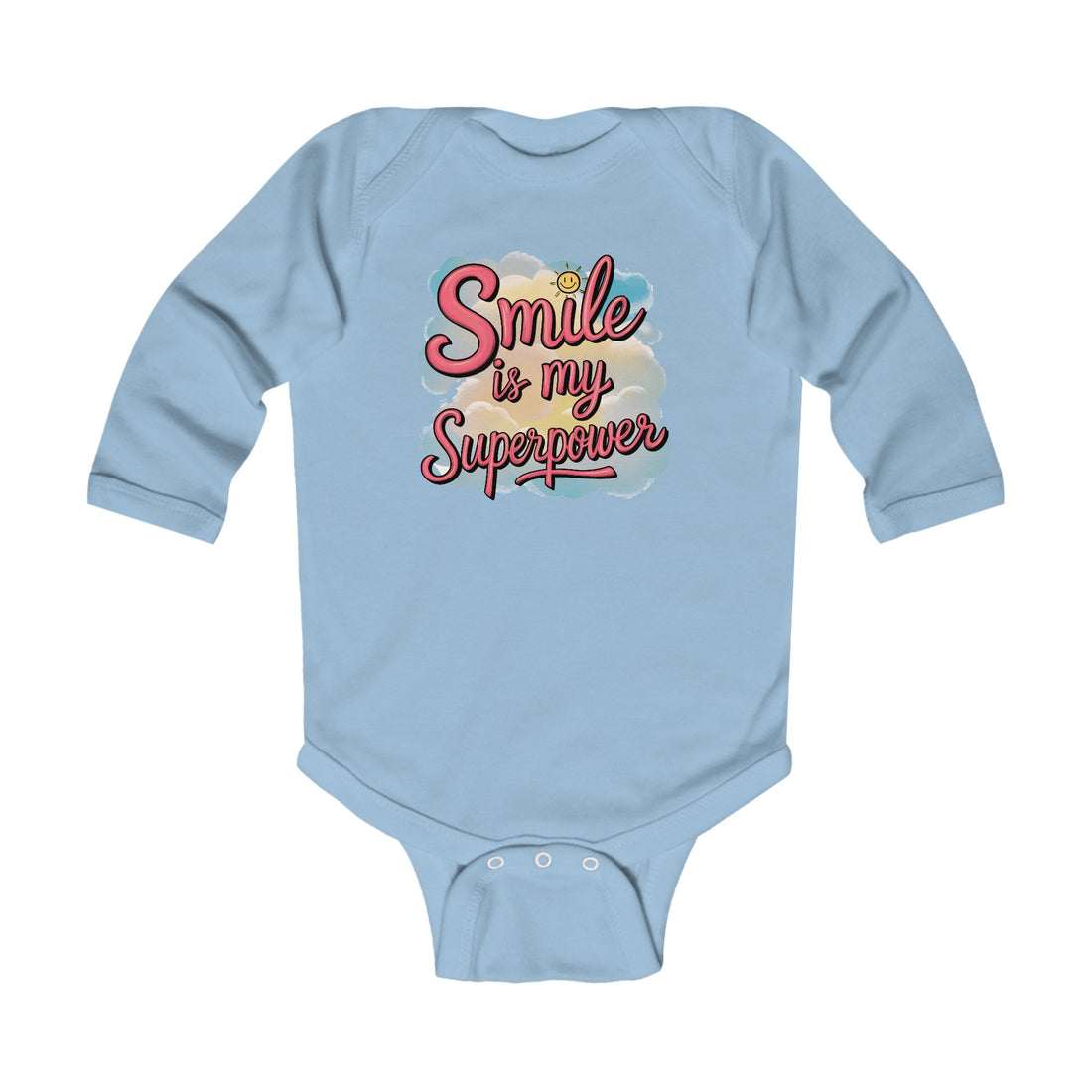 "Smile is my superpower" Infant Long Sleeve Bodysuit