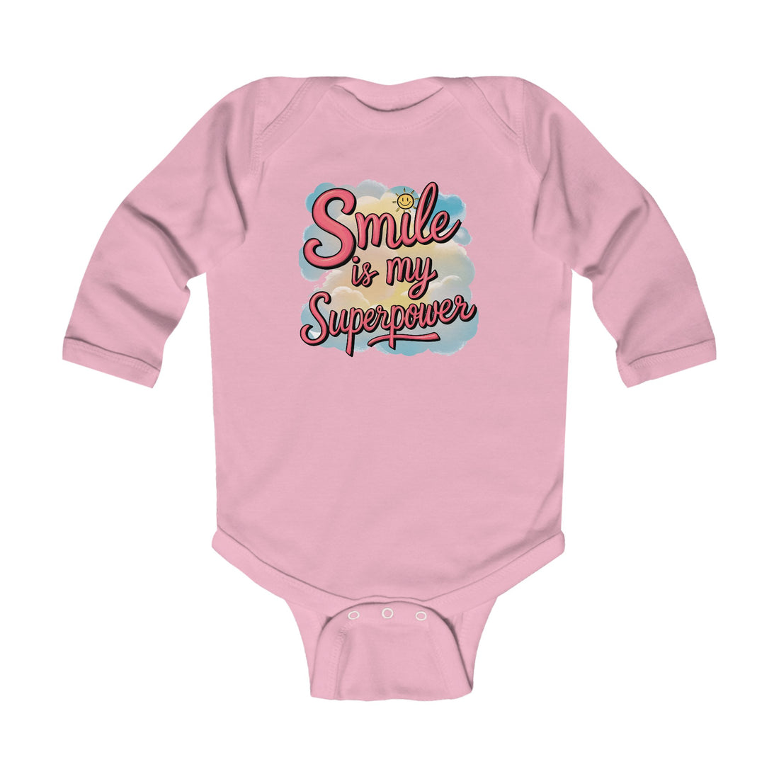 "Smile is my superpower" Infant Long Sleeve Bodysuit